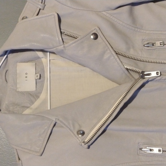 IRO Luiga  Lamb Leather Jacket biker Moto style - Picture 10 of 16